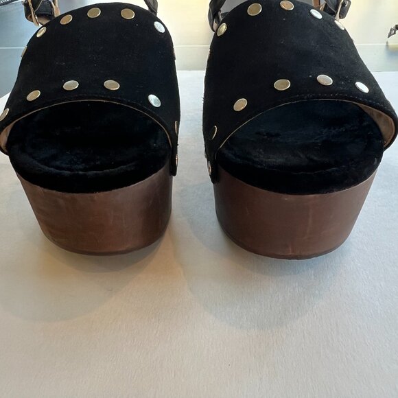JOIE Size 39 9 US GALLA SUEDE STUD EMBELLISHED PLATFORM SANDALS BLACK - Picture 4 of 6